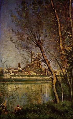 La Cath�drale de Mantes (1860), Jean-Baptiste Camille Corot (1796�1875)